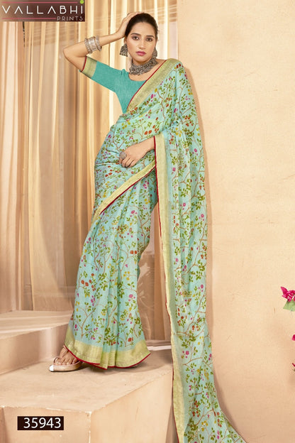 Pritanshi Vol 3 Vallabhi Prints Chiffon Sarees Supplier