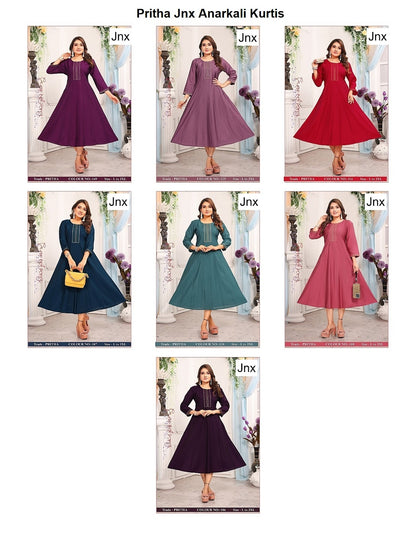 Pritha Jnx Anarkali Kurtis Supplier Gujarat