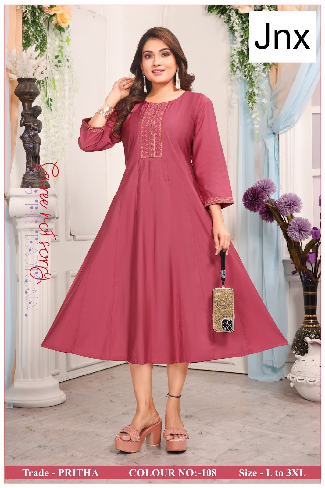 Pritha Jnx Anarkali Kurtis Supplier Gujarat