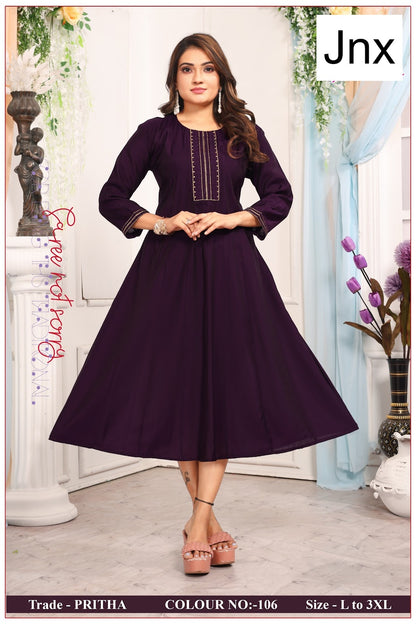 Pritha Jnx Anarkali Kurtis Supplier Gujarat
