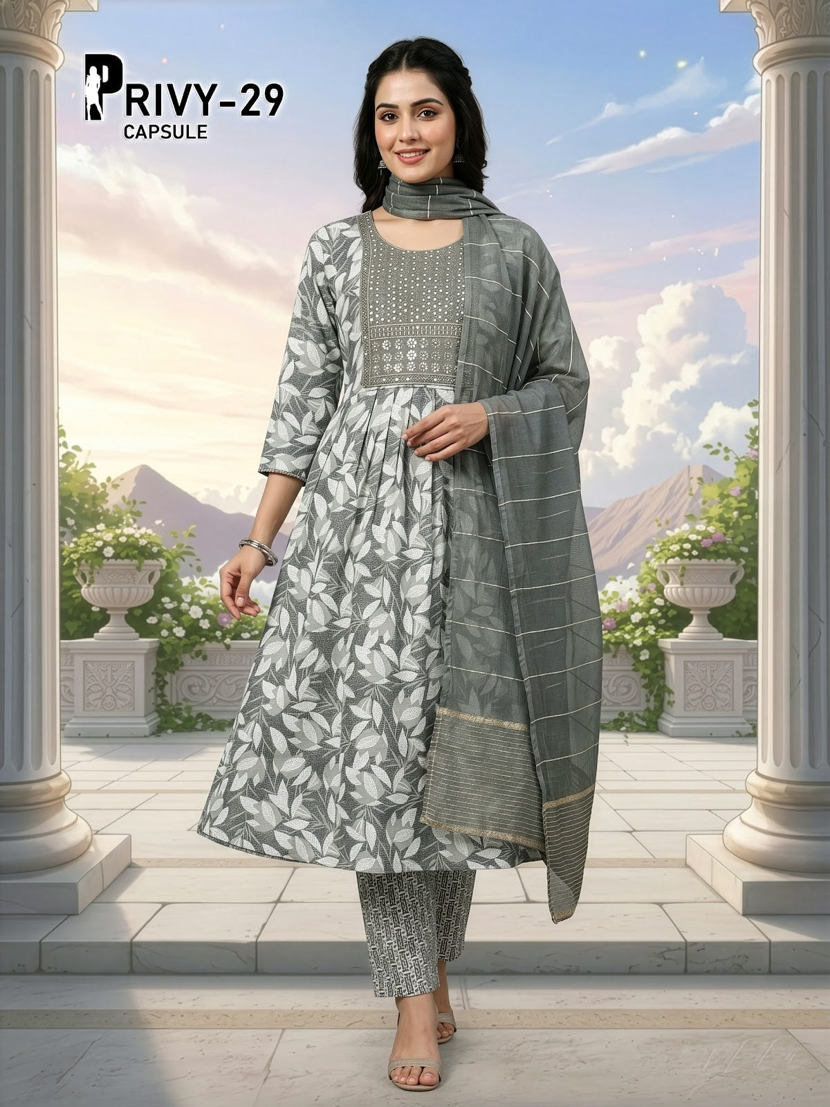 Privy Capsule Prmnt Rayon Capsule Readymade Anarkali Suits Manufacturer Gujarat