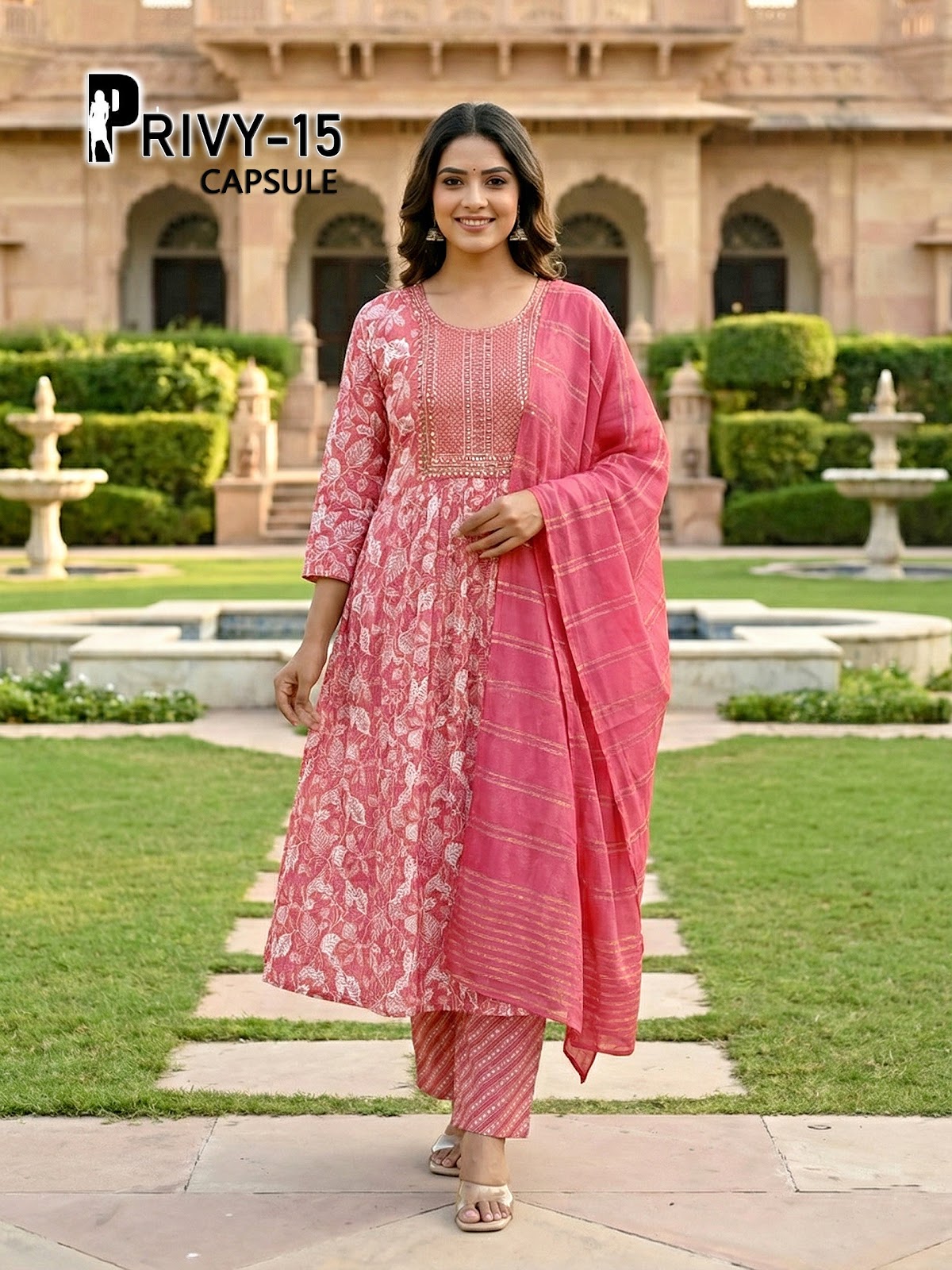 Privy Capsule Prmnt Rayon Capsule Readymade Anarkali Suits Manufacturer Gujarat