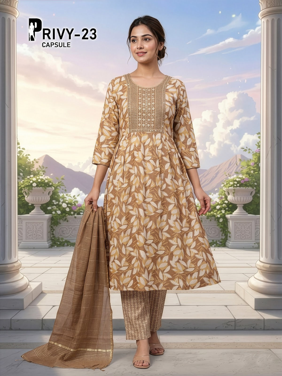 Privy Capsule Prmnt Rayon Capsule Readymade Anarkali Suits Manufacturer Gujarat