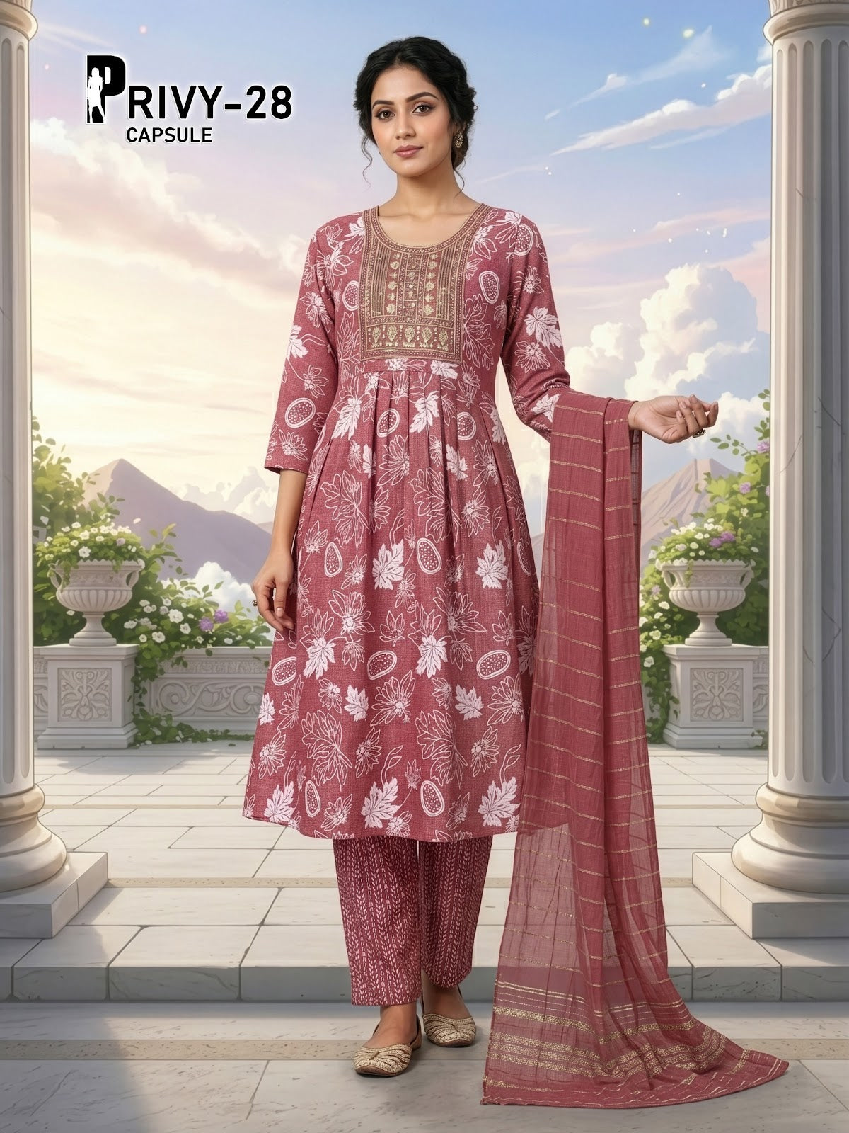 Privy Capsule Prmnt Rayon Capsule Readymade Anarkali Suits Manufacturer Gujarat