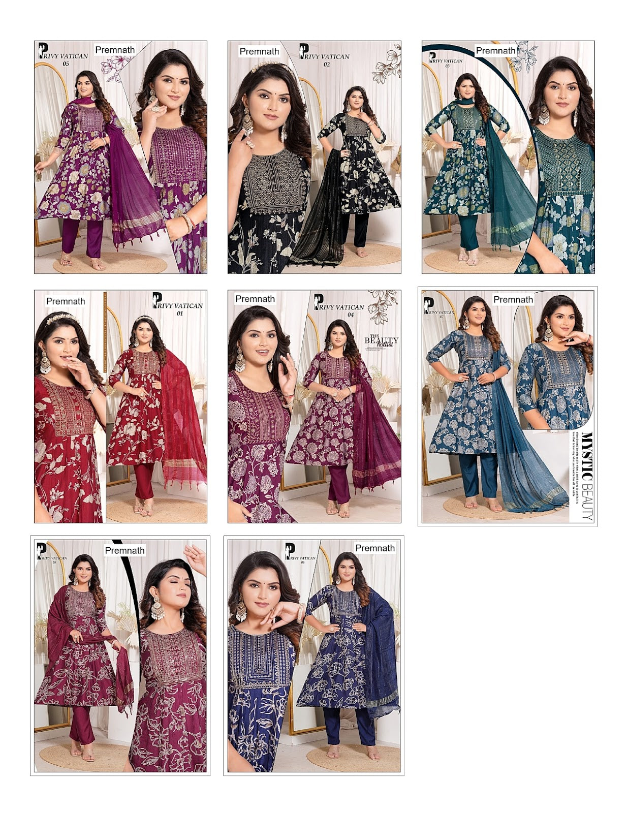 Privy Vatican Premnath Readymade Anarkali Suits Wholesaler Gujarat