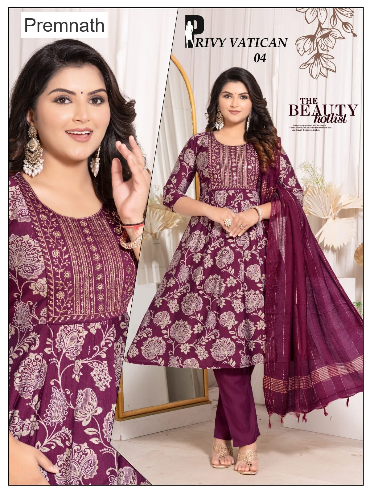 Privy Vatican Premnath Readymade Anarkali Suits Wholesaler Gujarat