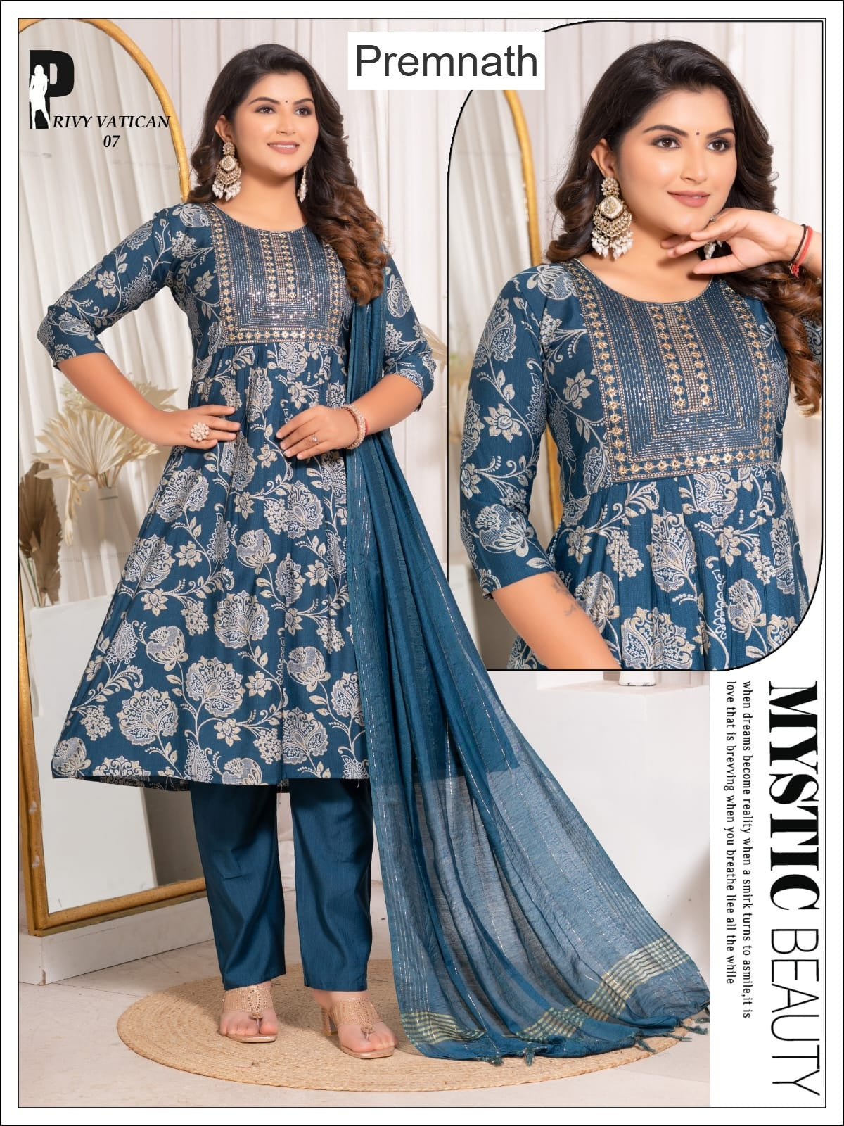 Privy Vatican Premnath Readymade Anarkali Suits Wholesaler Gujarat