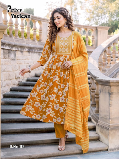 Privy Vatican Prmnt Readymade Anarkali Suits Exporter