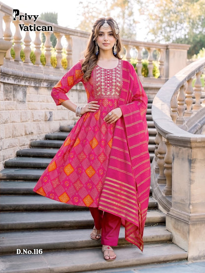 Privy Vatican Prmnt Readymade Anarkali Suits Exporter
