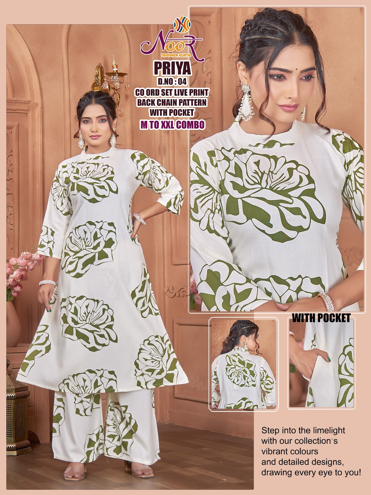 Priya Noor Liva Co Ord Set Wholesaler Ahmedabad – Kavya Style Plus