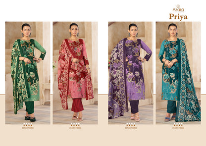 Priya Radhika Fashion Azara Lawn Cotton Karachi Salwar Suits Exporter Gujarat