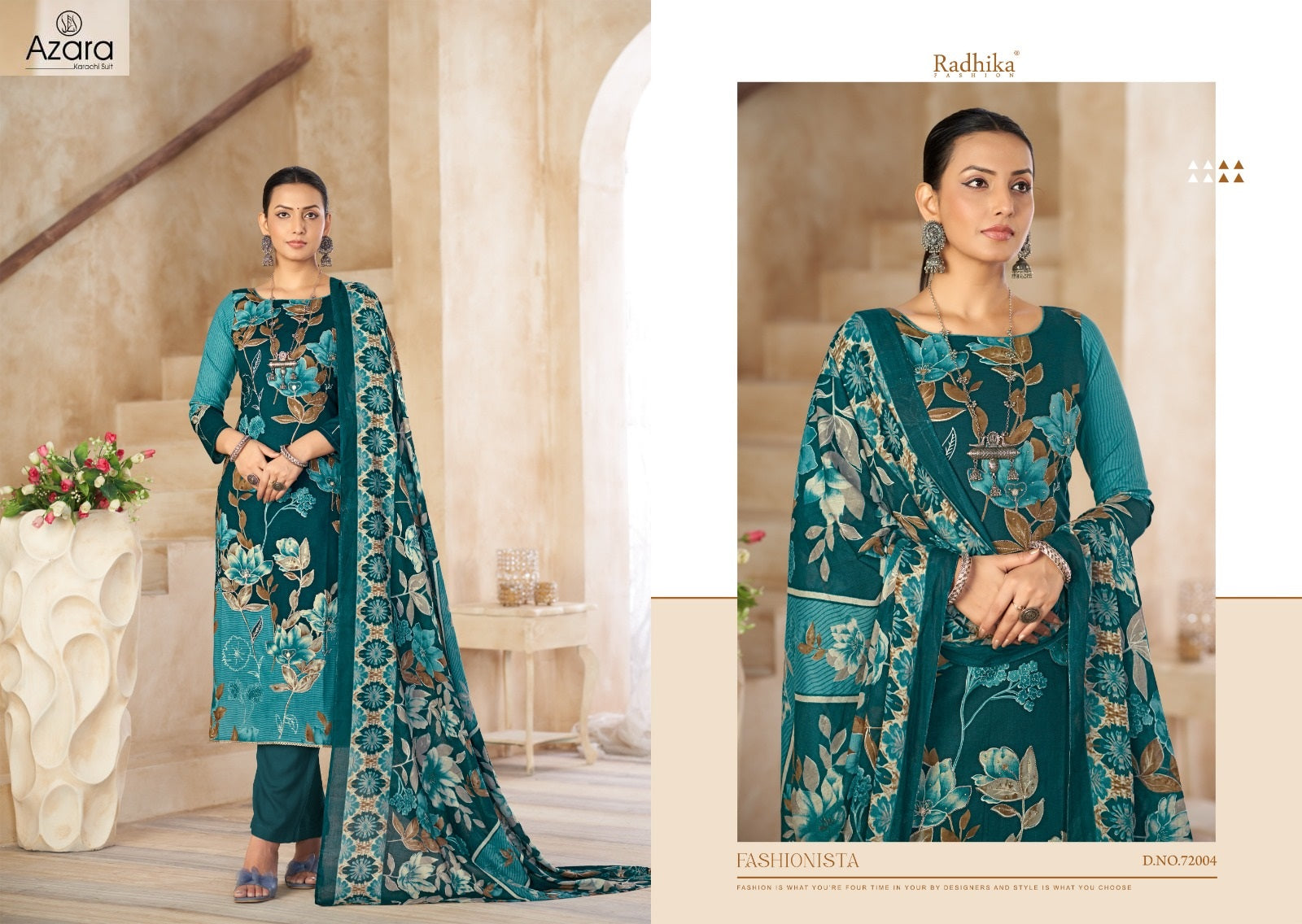 Priya Radhika Fashion Azara Lawn Cotton Karachi Salwar Suits Exporter Gujarat