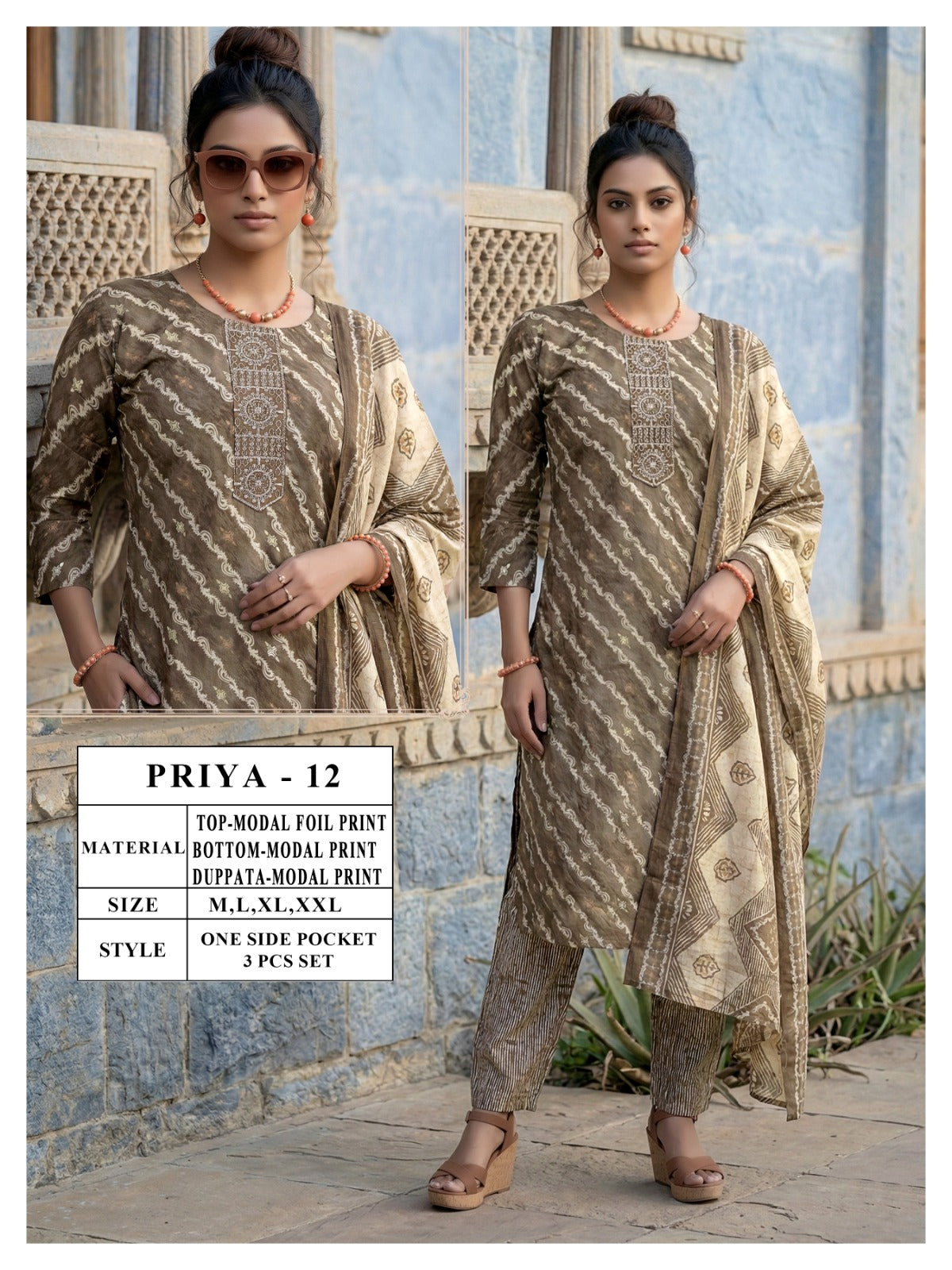 Priya Viyaa Modal Readymade Pant Style Suits Manufacturer India