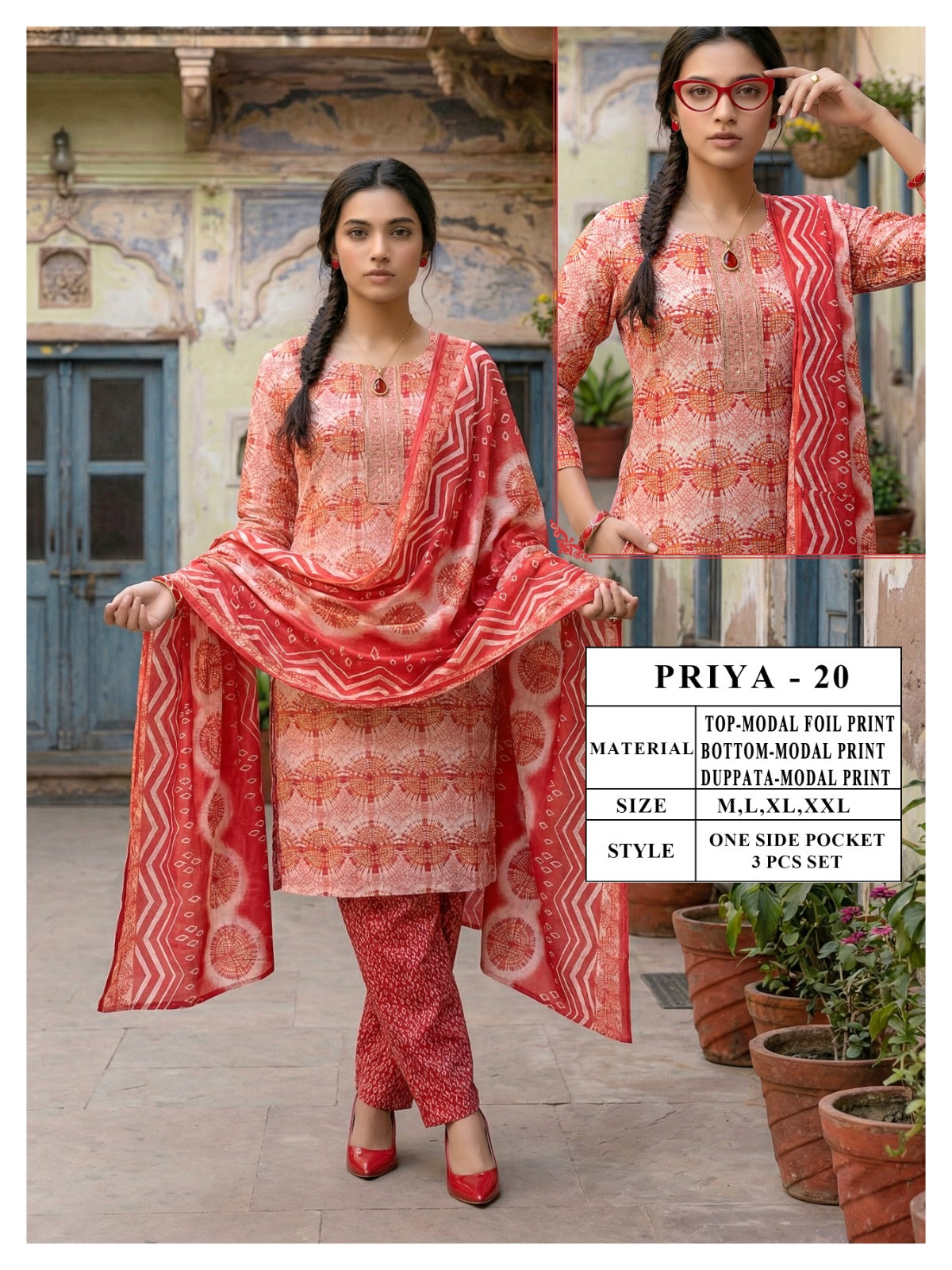 Priya Viyaa Modal Readymade Pant Style Suits Manufacturer India
