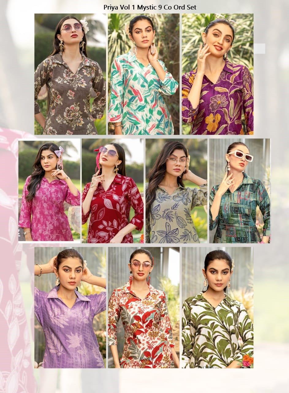Priya Vol 1 Mystic 9 Dobby Co Ord Set Manufacturer Ahmedabad