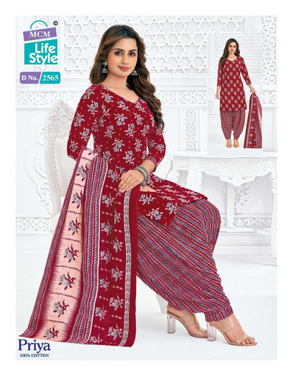 Priya Vol 25 Mcm Lifestyle Cotton Dress Material Wholesaler India