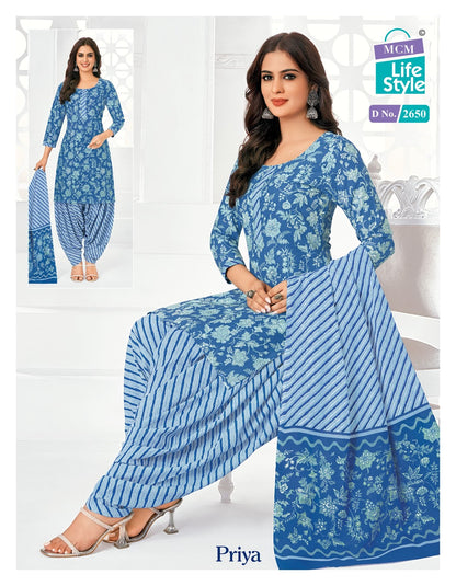 Priya Vol 26 Mcm Lifestyle Readymade Cotton Patiyala Suits Wholesale Rate