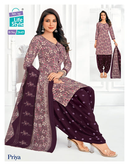Priya Vol 26 Mcm Lifestyle Readymade Cotton Patiyala Suits Wholesale Rate