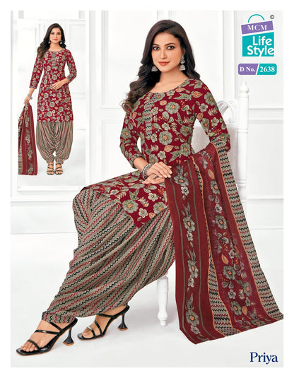 Priya Vol 26 Mcm Lifestyle Readymade Cotton Patiyala Suits Wholesale Rate