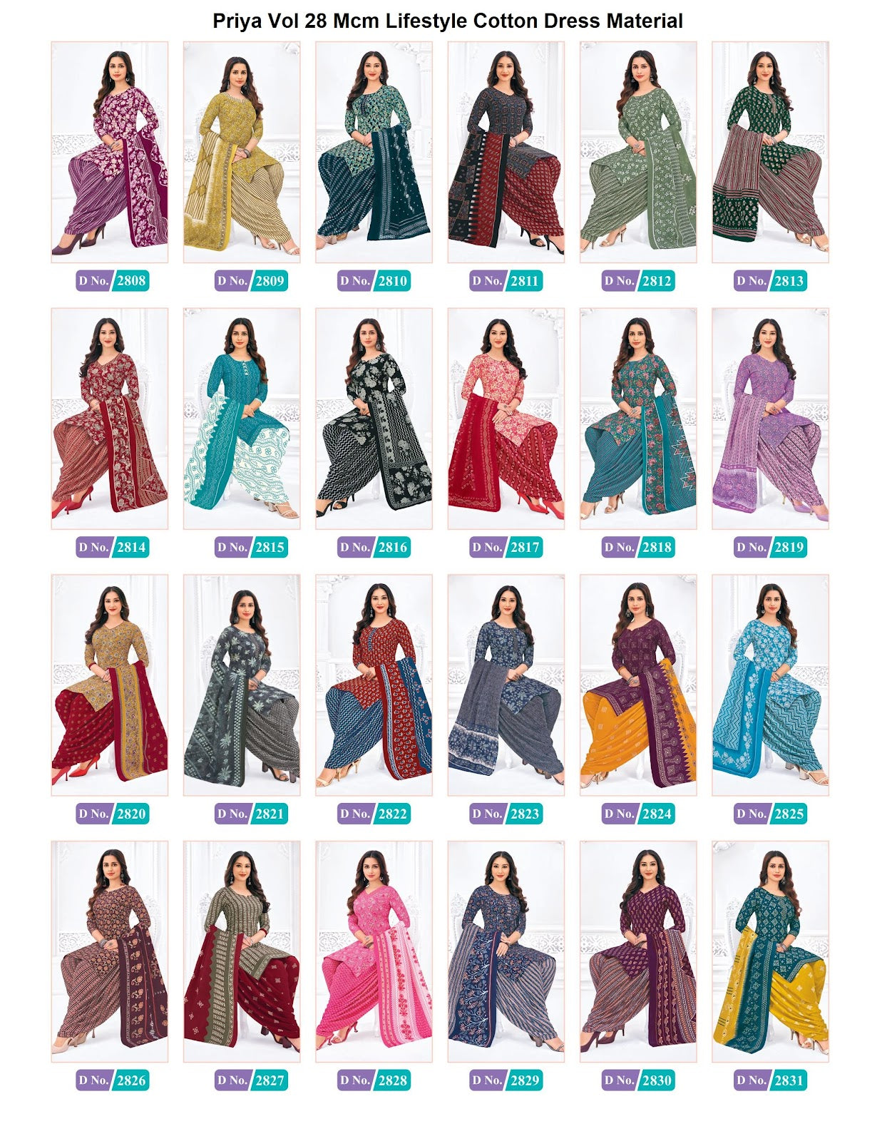 Priya Vol 28 Mcm Lifestyle Cotton Dress Material Wholesaler India