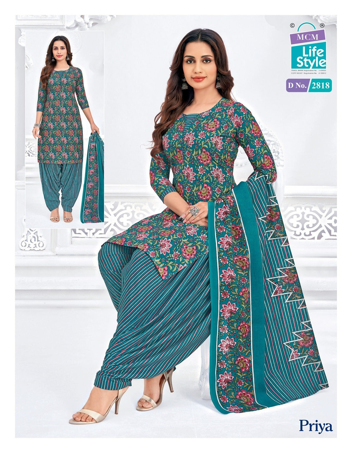 Priya Vol 28 Mcm Lifestyle Readymade Cotton Patiyala Suits Exporter Gujarat
