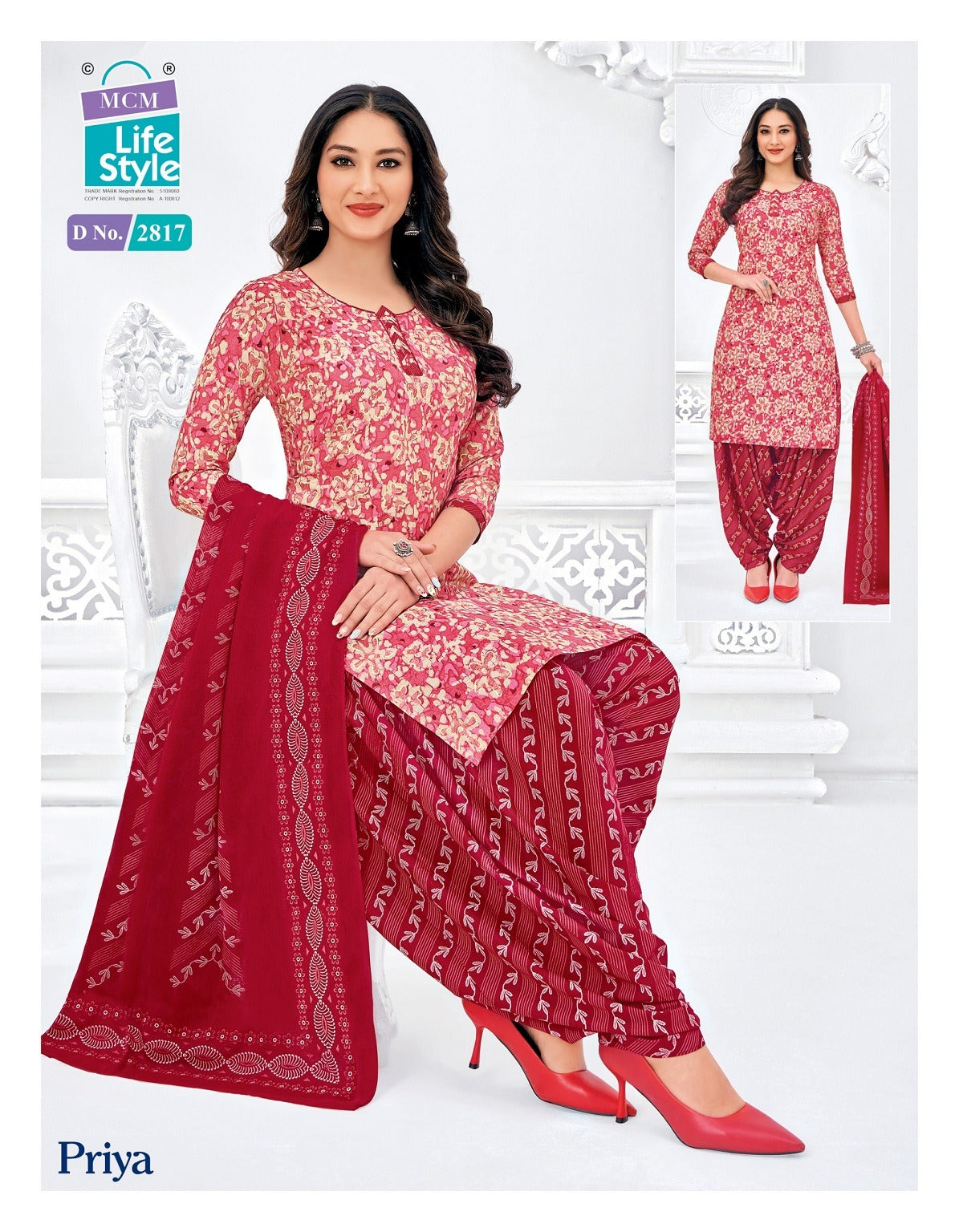 Priya Vol 28 Mcm Lifestyle Readymade Cotton Patiyala Suits Exporter Gujarat