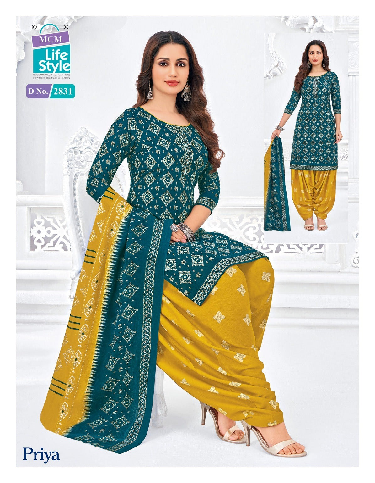 Priya Vol 28 Mcm Lifestyle Readymade Cotton Patiyala Suits Exporter Gujarat