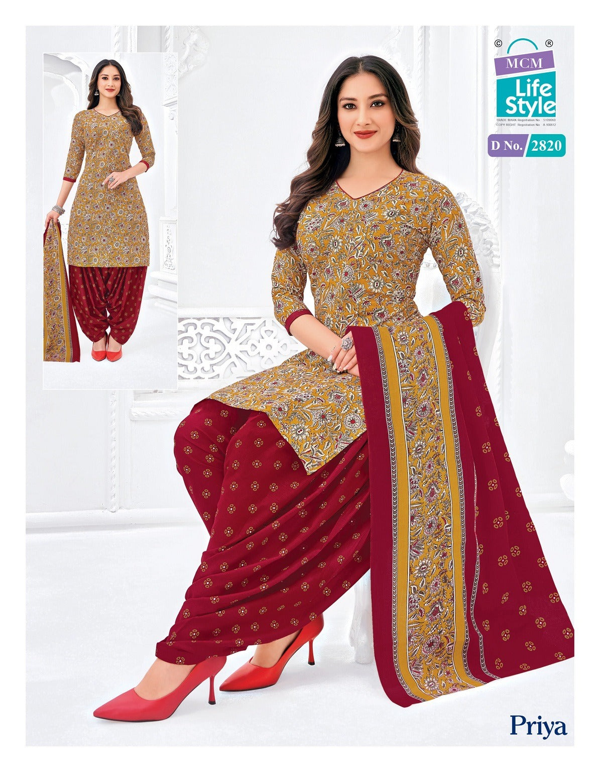 Priya Vol 28 Mcm Lifestyle Readymade Cotton Patiyala Suits Exporter Gujarat