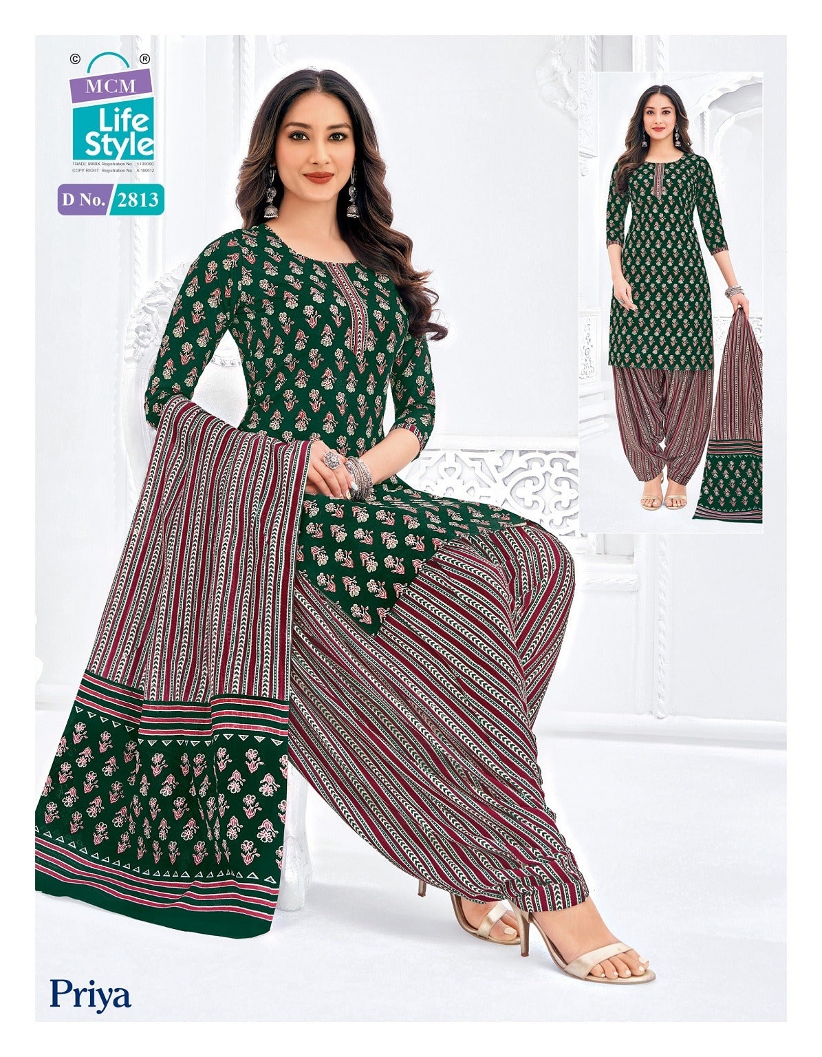 Priya Vol 28 Mcm Lifestyle Readymade Cotton Patiyala Suits Exporter Gujarat