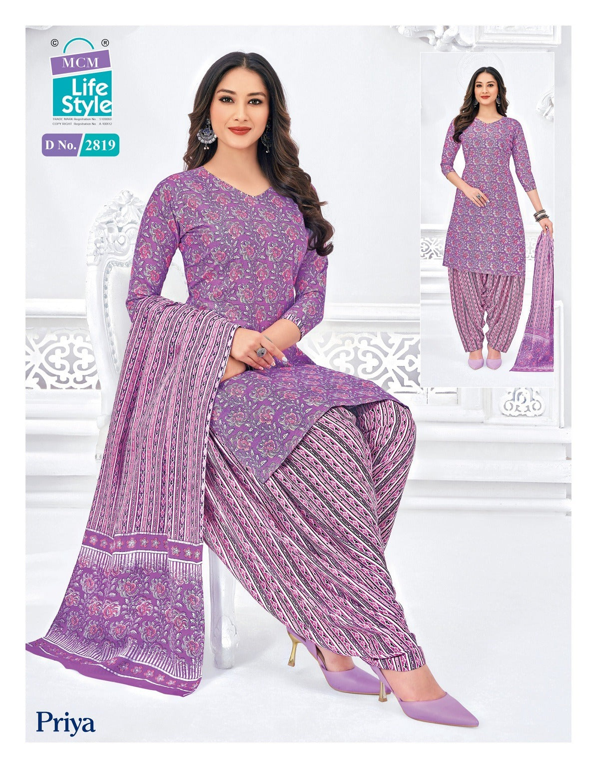 Priya Vol 28 Mcm Lifestyle Readymade Cotton Patiyala Suits Exporter Gujarat