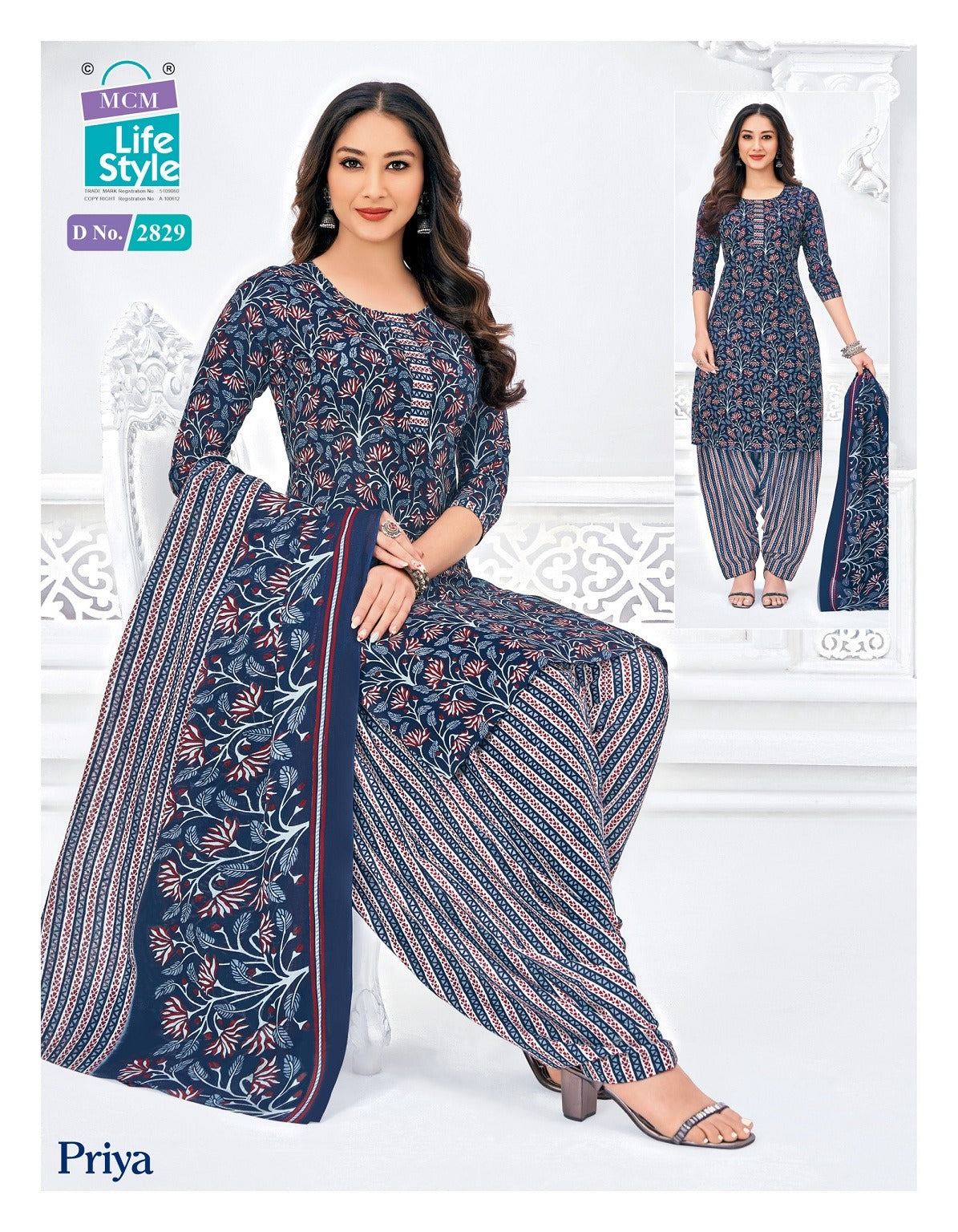 Priya Vol 28 Mcm Lifestyle Readymade Cotton Patiyala Suits Exporter Gujarat
