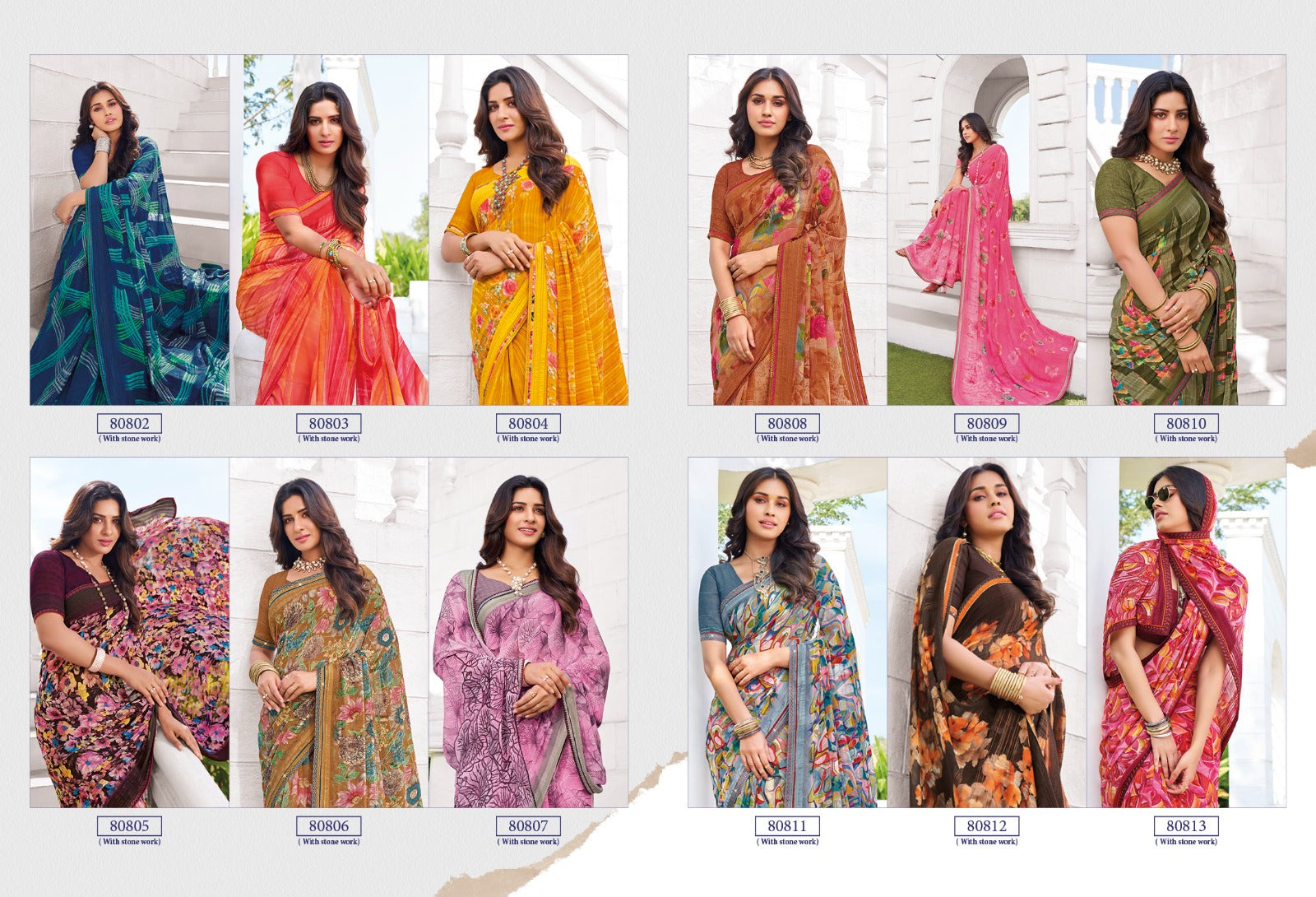 Priya Vipul Georgette Sarees Wholesale Price