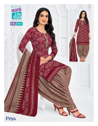 Priya Vol 30 Mcm Lifestyle Readymade Cotton Patiyala Suits Exporter India