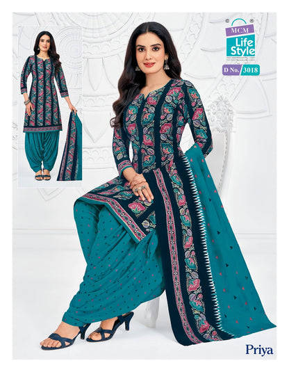Priya Vol 30 Mcm Lifestyle Readymade Cotton Patiyala Suits Exporter India