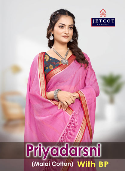 Priyadarsni Vol 1 Jetcot Cotton Sarees Wholesaler