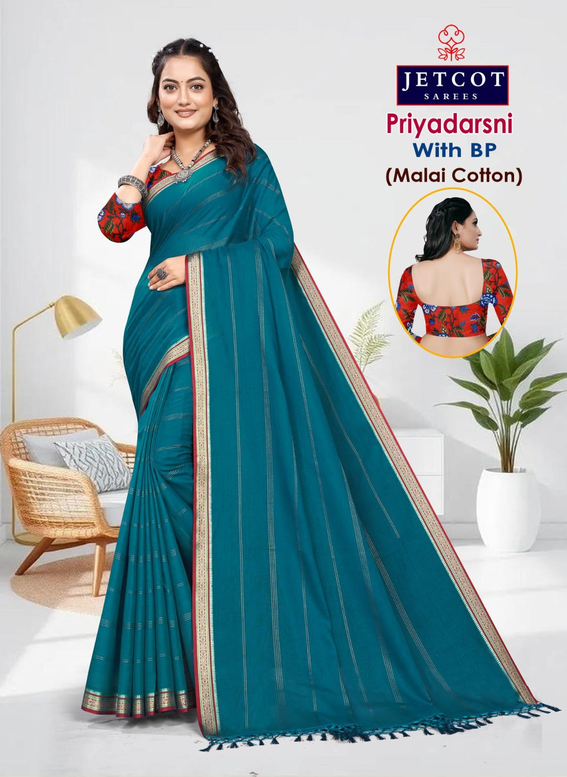 Priyadarsni Vol 1 Jetcot Cotton Sarees Wholesaler