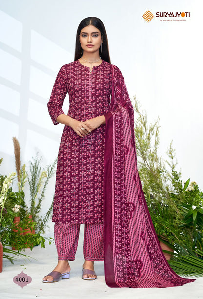 Priyal Vol 4 Suryajyoti Cotton Afghani Readymade Suit Manufacturer