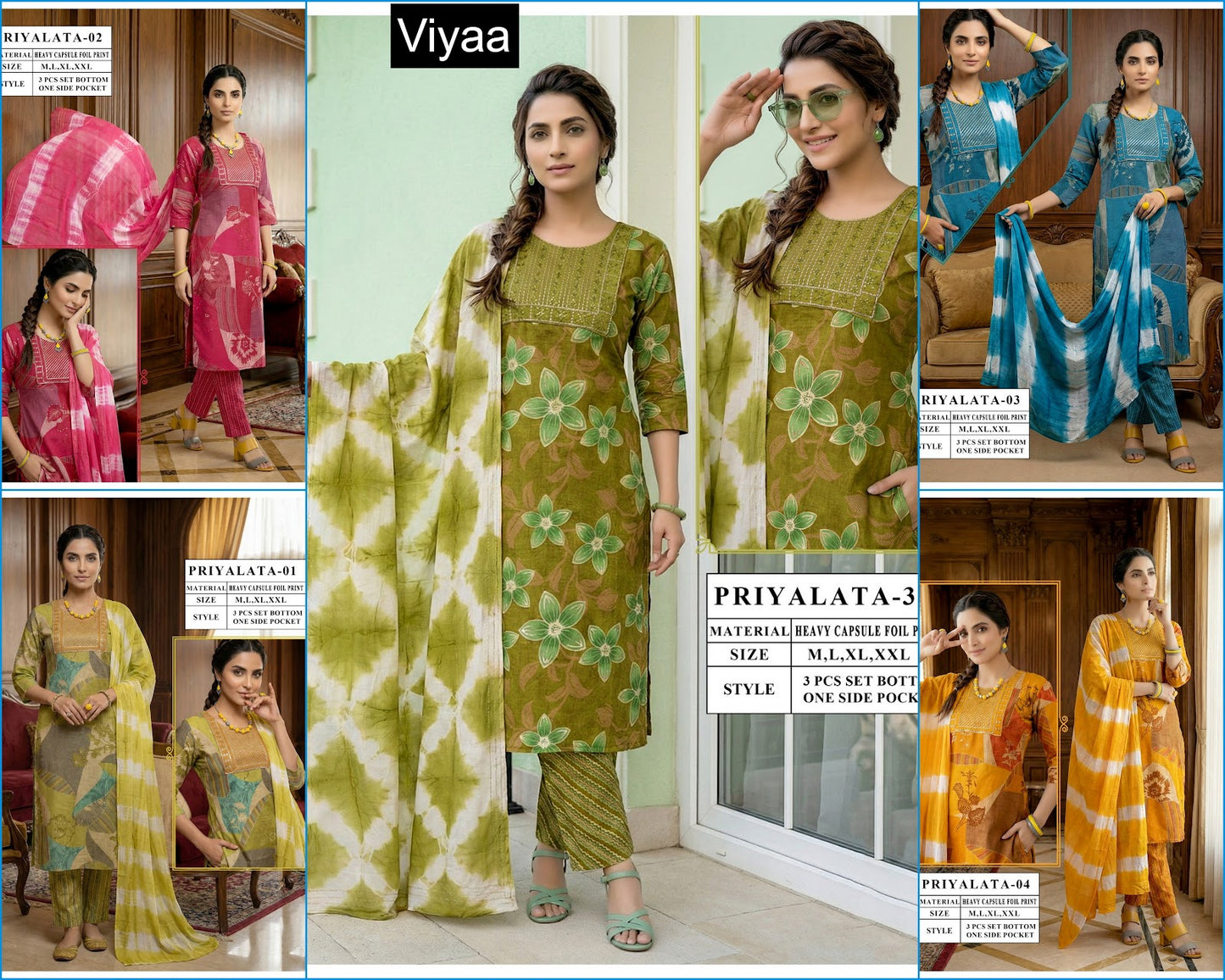 Priyalata Viyaa Capsule Readymade Pant Style Suits Exporter India
