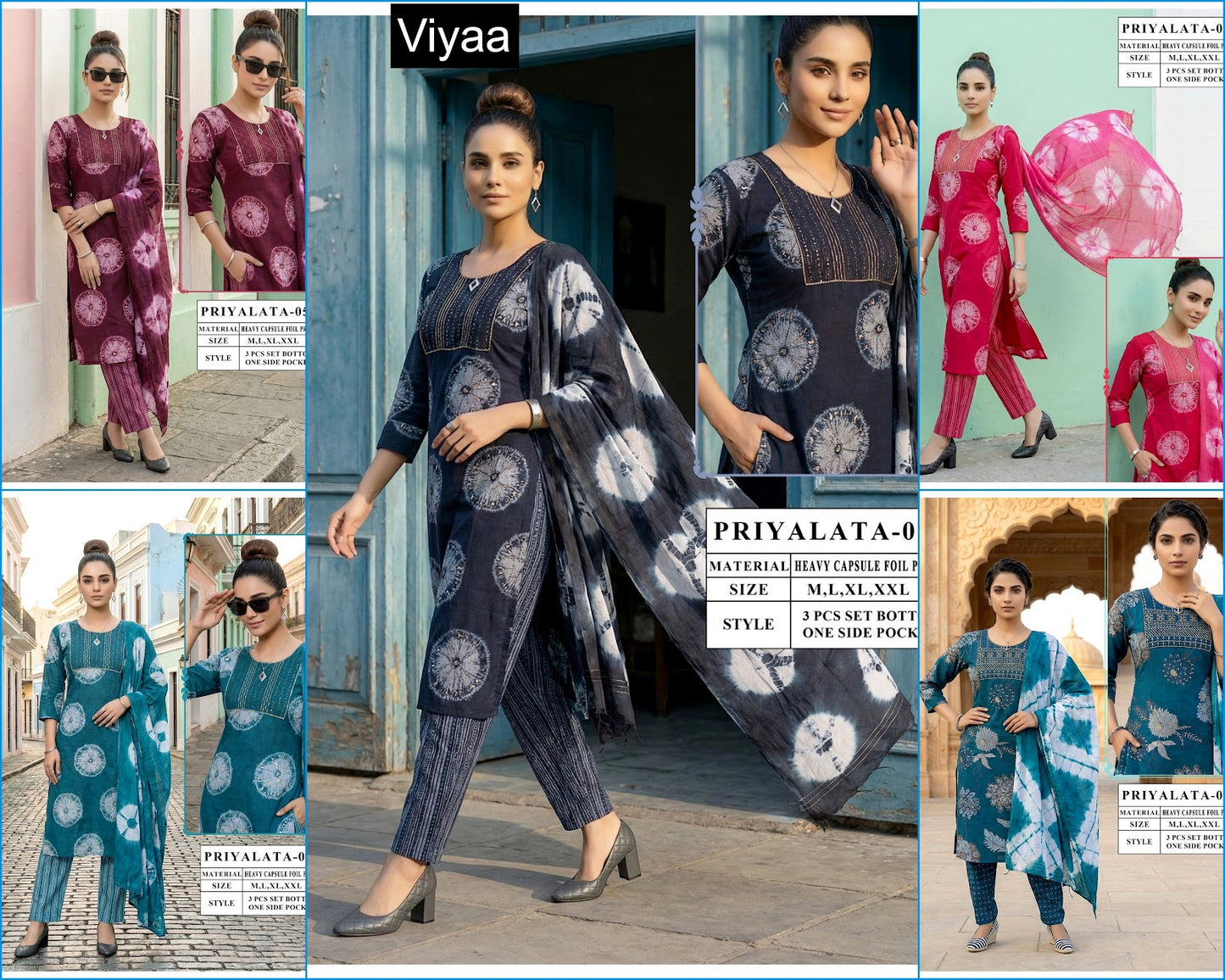 Priyalata Viyaa Capsule Readymade Pant Style Suits Exporter India