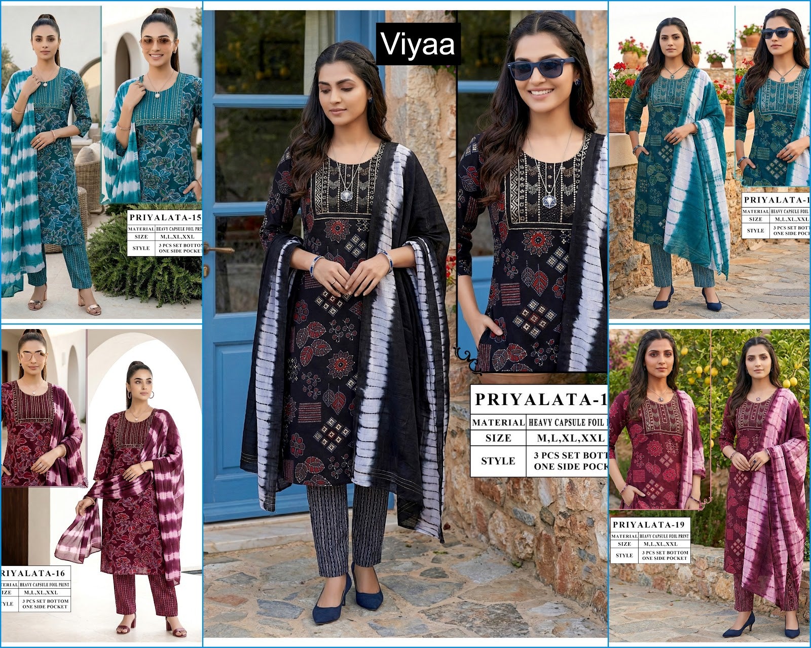 Priyalata Viyaa Capsule Readymade Pant Style Suits Exporter India
