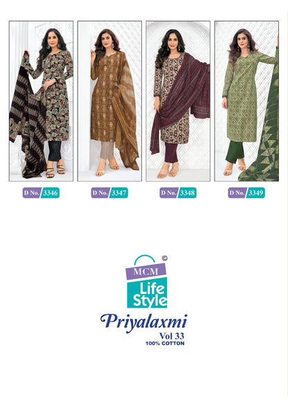 Priyalaxmi Vol 33 Mcm Lifestyle Cotton Dress Material Wholesale Price