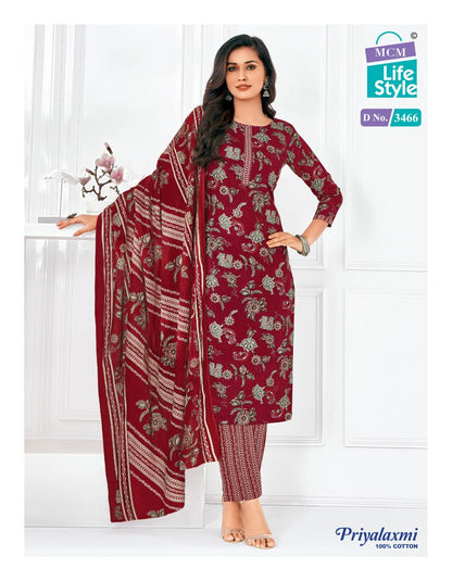 Priyalaxmi Vol 34 Mcm Lifestyle Readymade Cotton Pant Suits Wholesaler Ahmedabad