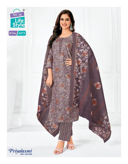 Priyalaxmi Vol 34 Mcm Lifestyle Readymade Cotton Pant Suits Wholesaler Ahmedabad