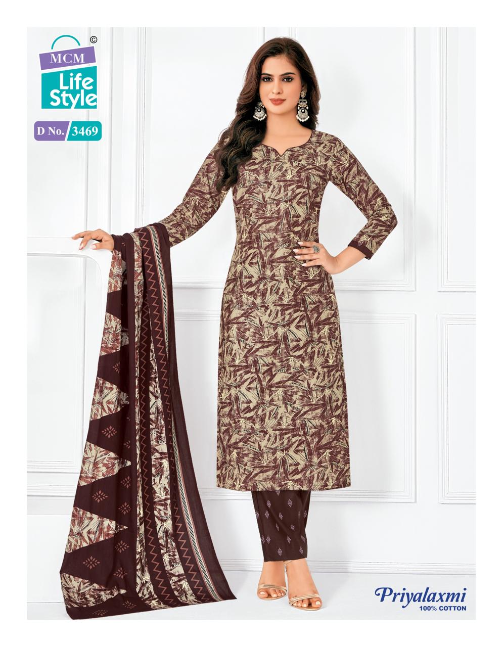 Priyalaxmi Vol 34 Mcm Lifestyle Readymade Cotton Pant Suits Wholesaler Ahmedabad