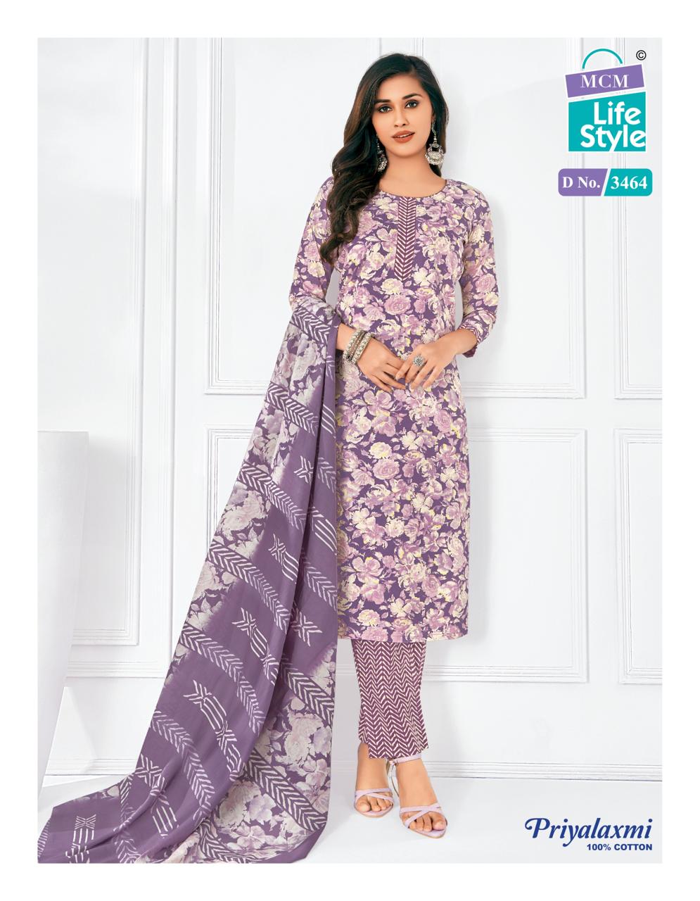 Priyalaxmi Vol 34 Mcm Lifestyle Readymade Cotton Pant Suits Wholesaler Ahmedabad
