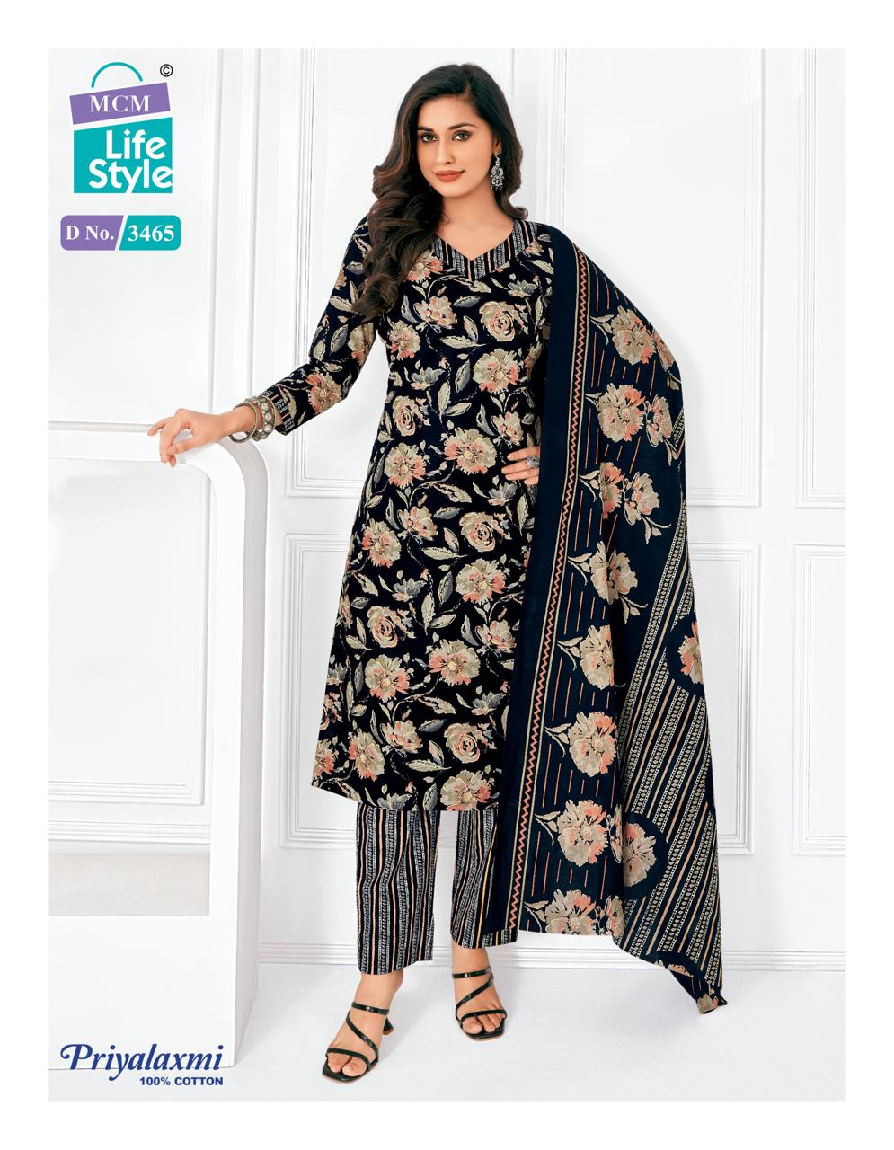 Priyalaxmi Vol 34 Mcm Lifestyle Readymade Cotton Pant Suits Wholesaler Ahmedabad