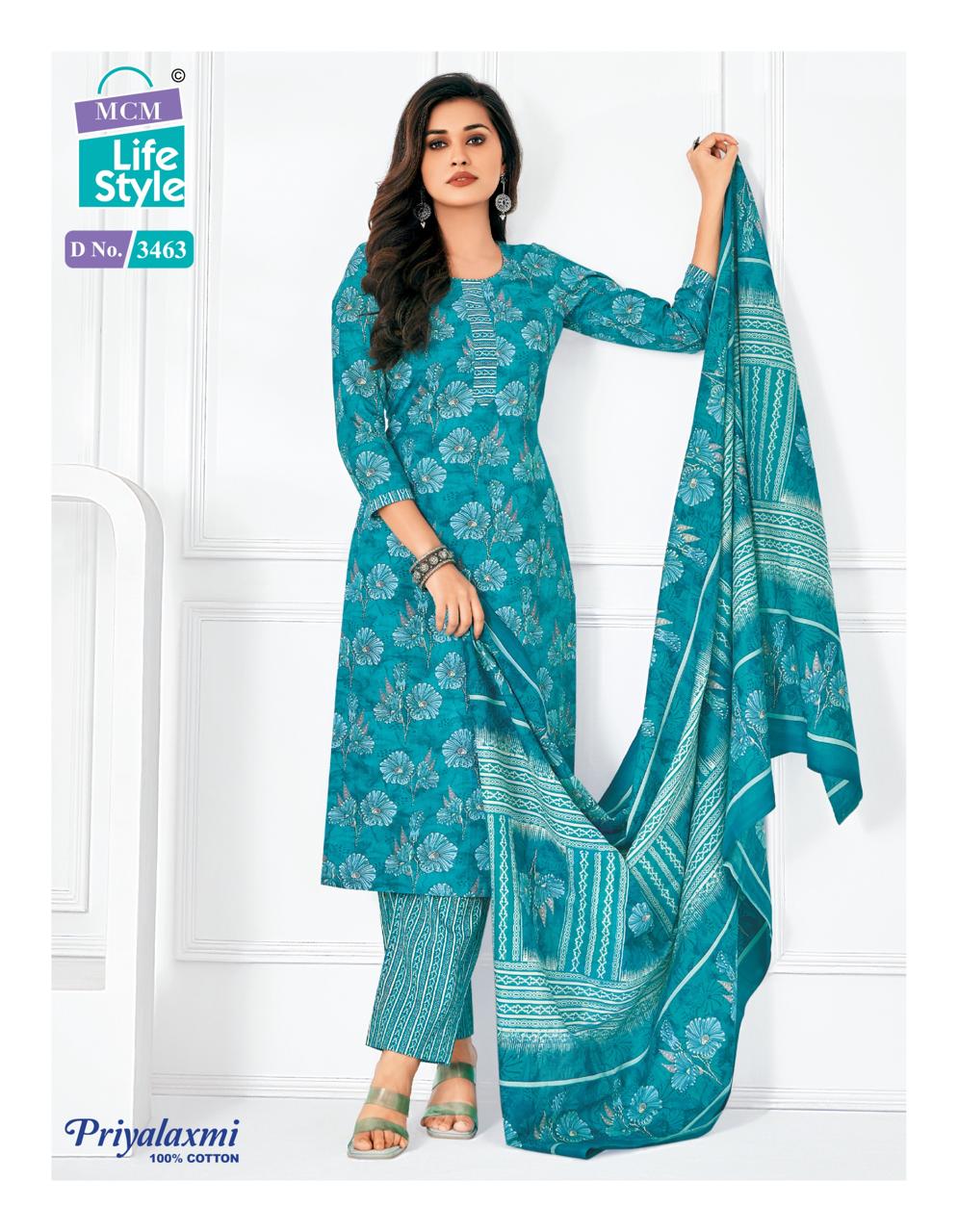 Priyalaxmi Vol 34 Mcm Lifestyle Readymade Cotton Pant Suits Wholesaler Ahmedabad