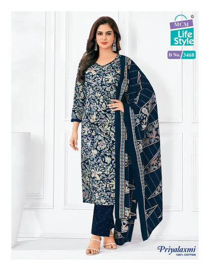 Priyalaxmi Vol 34 Mcm Lifestyle Readymade Cotton Pant Suits Wholesaler Ahmedabad