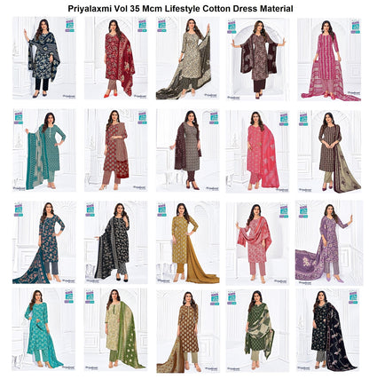Priyalaxmi Vol 35 Mcm Lifestyle Cotton Dress Material Supplier Ahmedabad