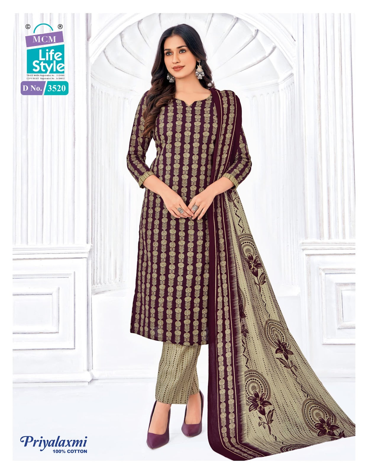 Priyalaxmi Vol 35 Mcm Lifestyle Readymade Cotton Pant Suits Exporter Ahmedabad